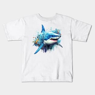 Shark Fish Ocean World Wildlife Wonder Abstract Kids T-Shirt